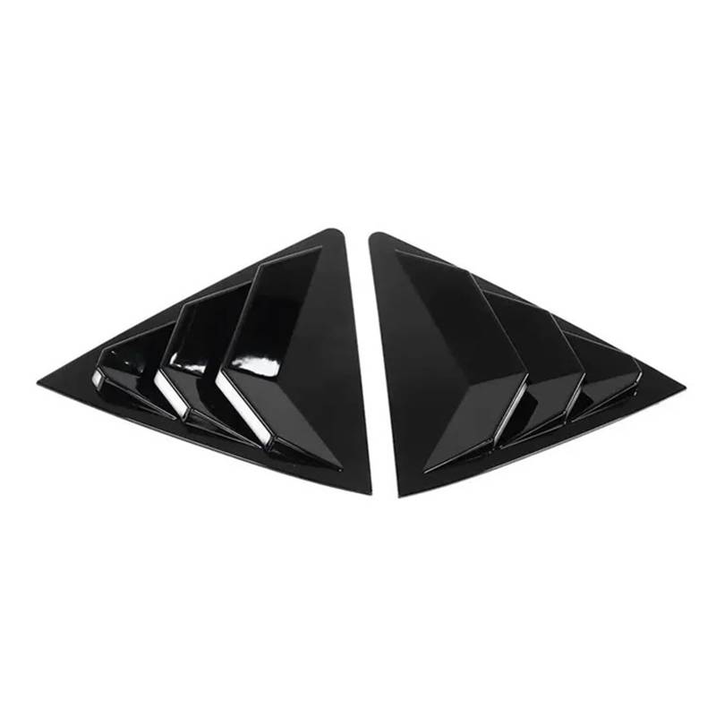 zyppk Auto-Seitenfensterladen-Abdeckungs-Ordnungsaufkleber, passend for Toyota, Corolla 2014–2018, automatisches hinteres Lamellenfenster Heckscheibenrollo-Zierleiste(Gloss Black) von zyppk
