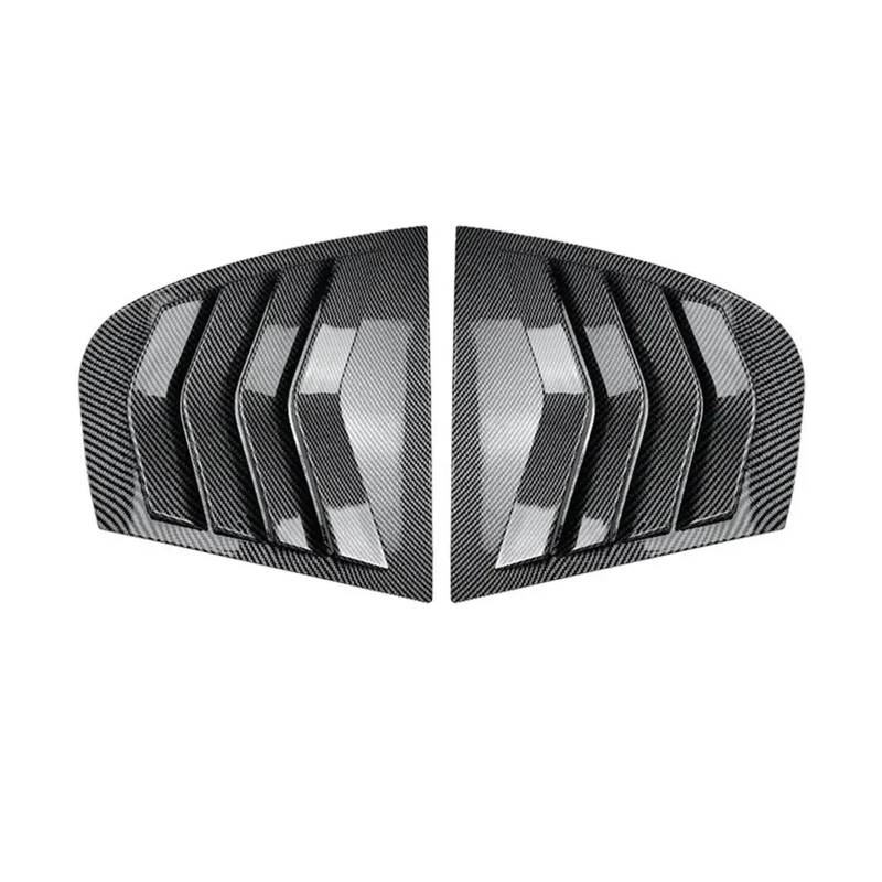 zyppk Auto-Seitenfensterladen-Abdeckungs-Zieraufkleber, passend for BMW, 3er E90 320i 330i M3 2005–2013, Lüftungsschaufel, ABS-Kohlefaser, hinteres Lamellenfenster Heckscheibenrollo-Zierleiste(Carbon) von zyppk