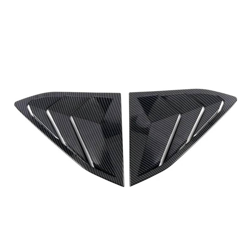 zyppk Auto-Seitenfensterladen-Abdeckungs-Zieraufkleber, passend for Chevrolet, Corvette C8 2020–2023, Lüftungsschaufel, ABS-Kohlefaser, hinteres Lamellenfenster Heckscheibenrollo-Zierleiste(Carbon Fib von zyppk