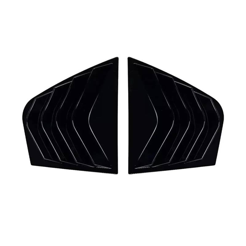 zyppk Auto-Seitenfensterladen-Abdeckungs-Zieraufkleber, passend for Kia, Stinger 2018–2023, Lüftungsschaufel, ABS-Kohlenstofffaser, schwarzes Zubehör, hinteres Lamellenfenster Heckscheibenrollo-Zierle von zyppk
