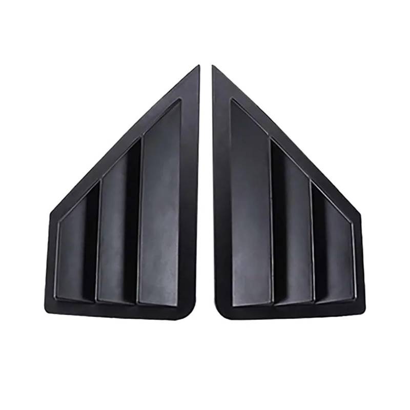 zyppk Auto-Seitenfensterladen-Abdeckungs-Zieraufkleber, passend for Toyota, C-HR CHR 2016–2021, Lüftungsschaufel, ABS-Kohlefaser-Zubehör, hinteres Lamellenfenster Heckscheibenrollo-Zierleiste(Matte Bl von zyppk