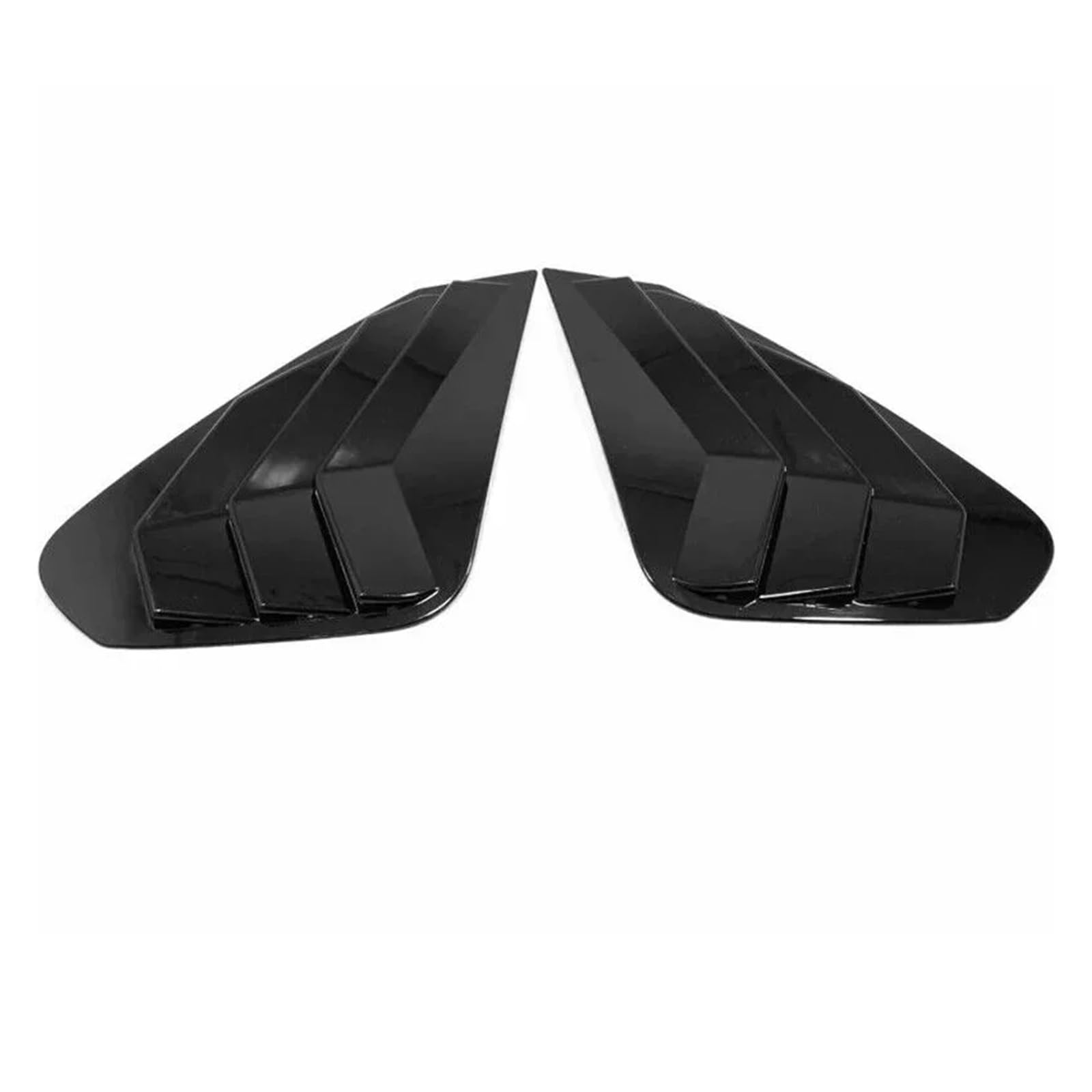 zyppk Auto-Seitenfensterladen-Abdeckungs-Zieraufkleber, passend for Toyota, RAV4 2019–2023, Lüftungsschaufel, Kohlefaser-ABS, hinteres Lamellenfenster Heckscheibenrollo-Zierleiste(Gloss Black) von zyppk