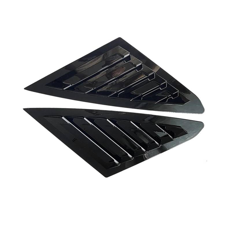 zyppk Auto-Seitenfensterladen-Viertelabdeckungs-Ordnungsaufkleber, passend for Ford, Focus Limousine 2012–2018, Lüftungsschaufel, ABS-Kohlefaser, schwarzes hinteres Lamellenfenster Heckscheibenrollo-Z von zyppk