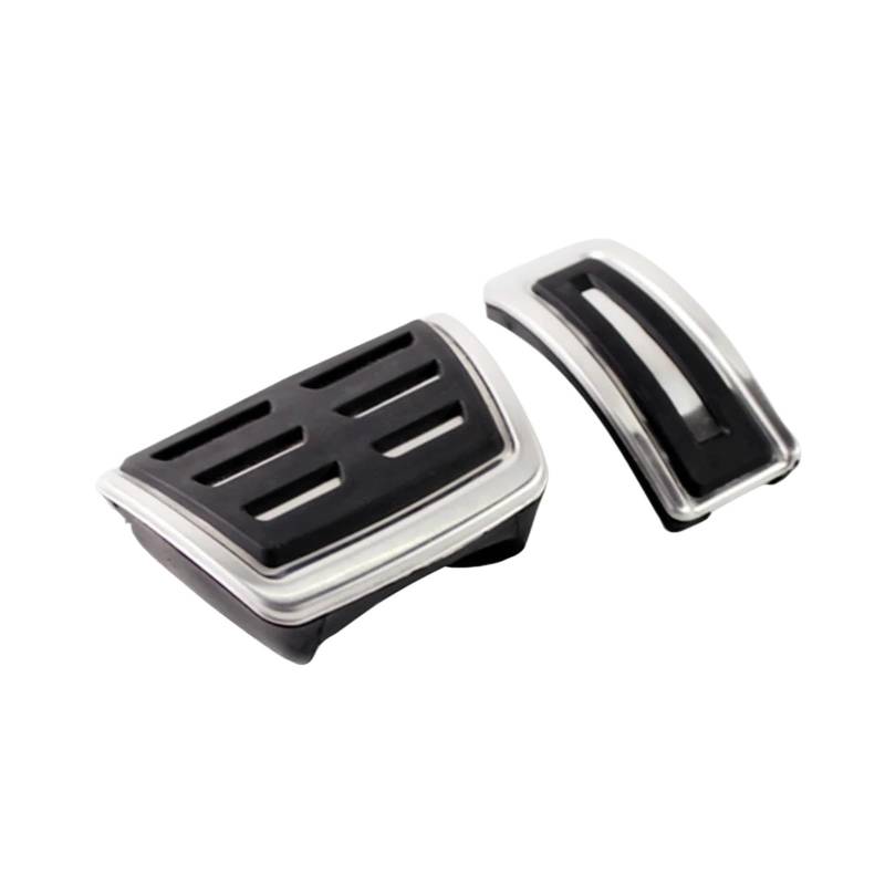 zyppk Autopedalabdeckung, passend for Volkswagen, passend for Golf, 7 POLO 6R Tiguan 2 Seat Leon FR MK3 Skoda Octavia 3 A7 Zubehör for Gaspedal-Bremsbeläge Autopedalschutz(AT 2pcs) von zyppk