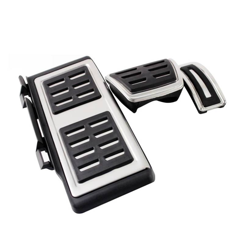 zyppk Autopedalabdeckung, passend for Volkswagen, passend for Golf, 7 POLO 6R Tiguan 2 Seat Leon FR MK3 Skoda Octavia 3 A7 Zubehör for Gaspedal-Bremsbeläge Autopedalschutz(Footrest AT 3pcs) von zyppk