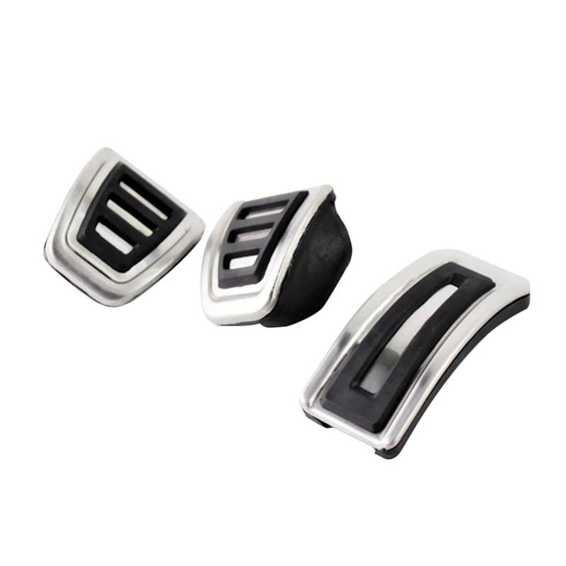 zyppk Autopedalabdeckung, passend for Volkswagen, passend for Golf, 7 POLO 6R Tiguan 2 Seat Leon FR MK3 Skoda Octavia 3 A7 Zubehör for Gaspedal-Bremsbeläge Autopedalschutz(MT 3pcs) von zyppk