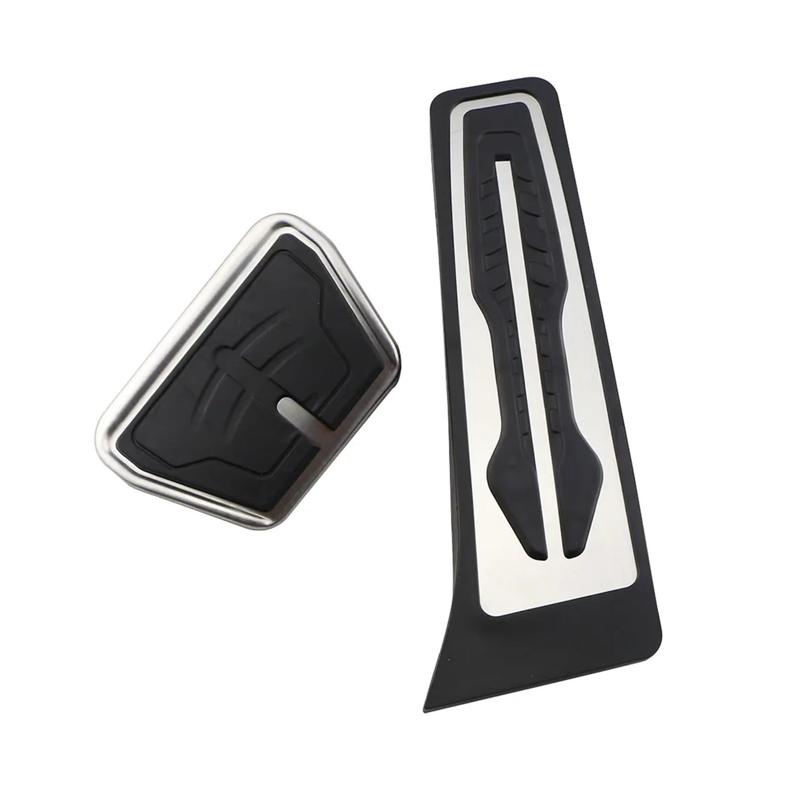 zyppk Autopedale Pedalabdeckung, passend for G30, G31 5er 2017–2023, LHD, Edelstahl, Bremsbeschleuniger, Fußstützenpolster, Zubehör Autopedalschutz(2Pcs AT) von zyppk