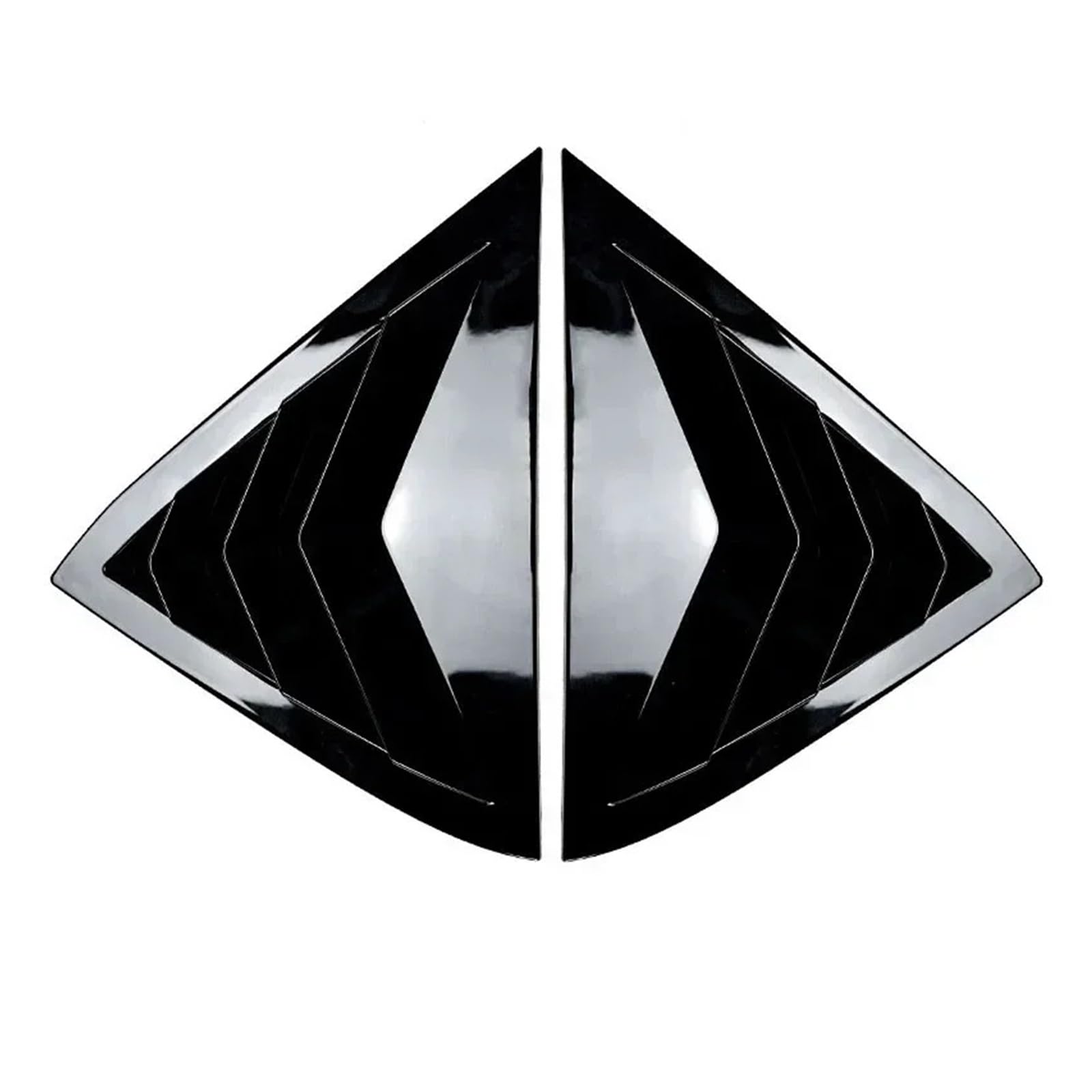 zyppk Blende for die Lüftungsschlitzabdeckung, passend for Ford, Fiesta MK7 7.5 2008–2017, Heckscheiben-Lamellenseite Heckscheibenrollo-Zierleiste(Gloss Black) von zyppk