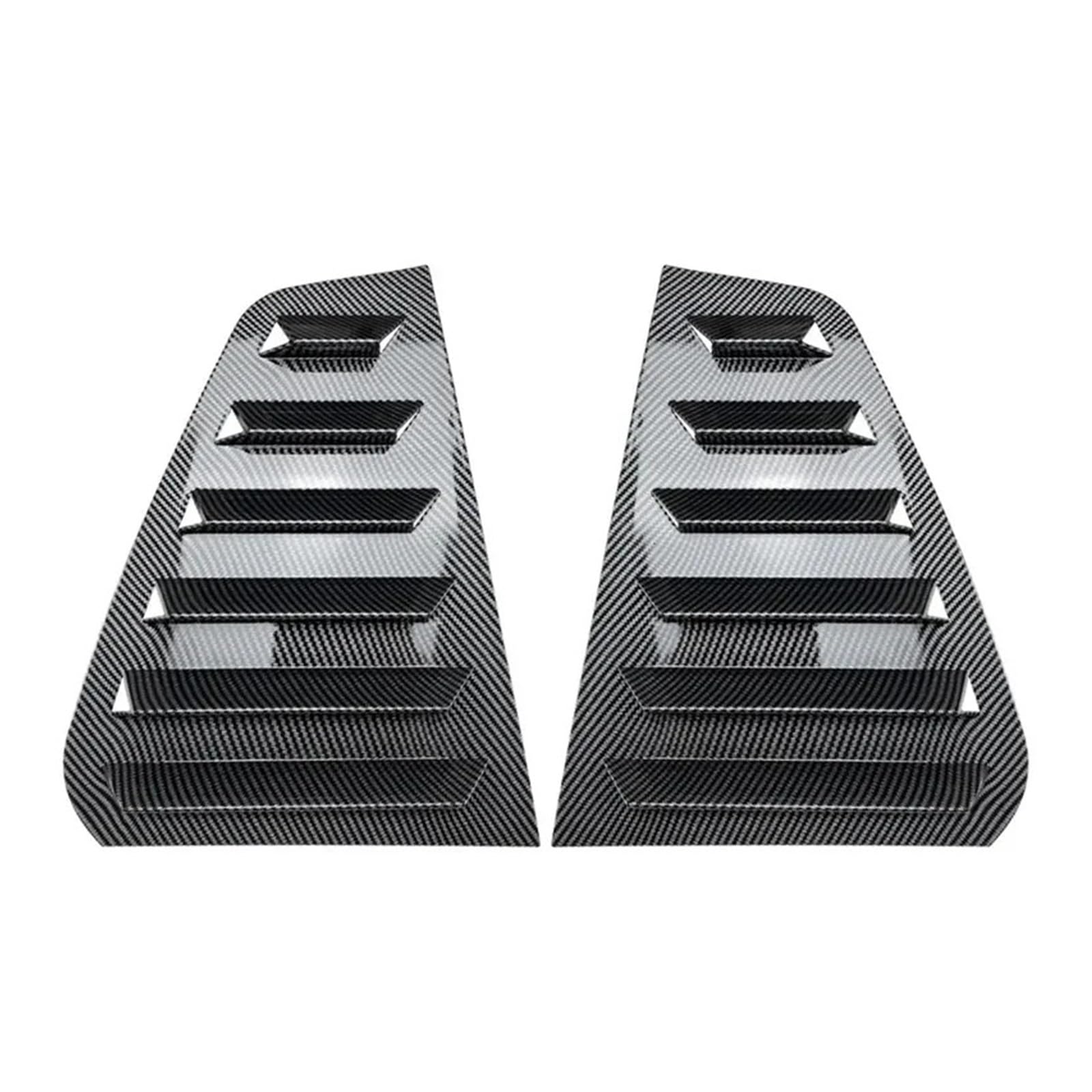 zyppk Blendenverkleidung for Jalousien, passend for VW, passend for Volkswagen, passend for Golf 6 MK6 2008–2012 Heckscheibenrollo-Zierleiste(Carbon Fiber Black) von zyppk