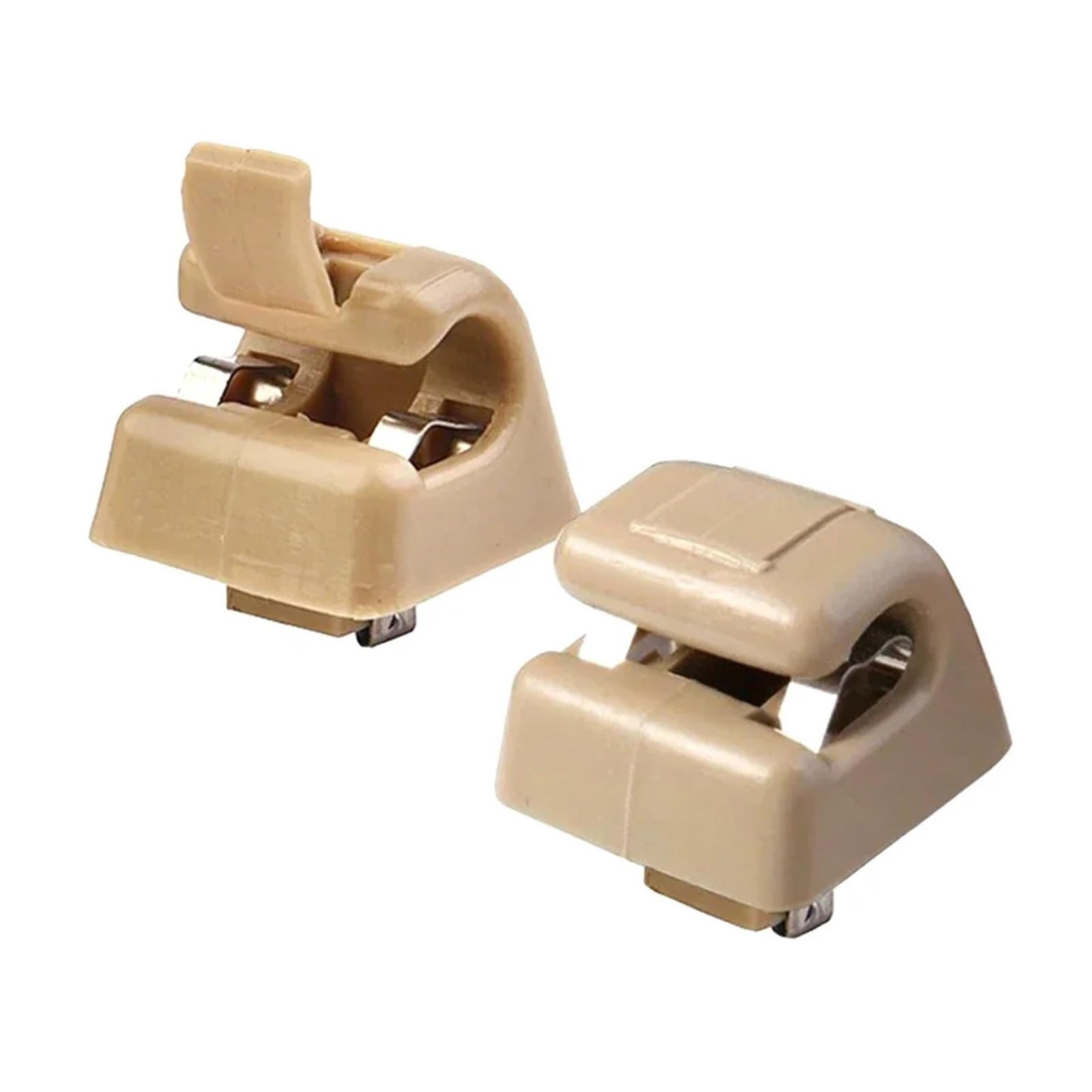 zyppk Clip-Halter for Sonnenblenden im Auto, passend for W201, 190er-Klasse 1982–1993, W123 1976–1985, W124 E-Klasse 1985–95, W126 S-Klasse 1979–1991 Halteclip für Auto-Sonnenblende(Beige) von zyppk