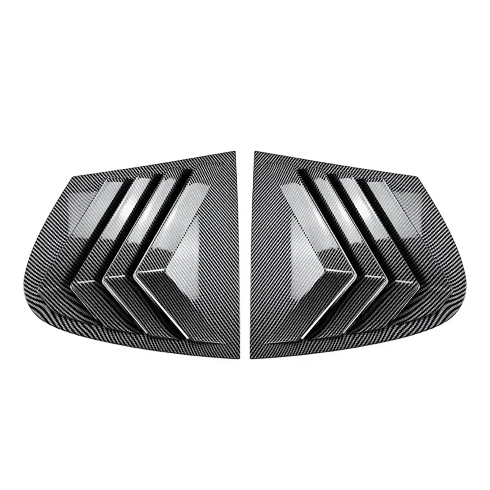 zyppk Heckklappenverkleidung for Autos, passend for 1er E87 2005–2011, seitliche Lüftungsschlitzverkleidung for Fensterjalousien Heckscheibenrollo-Zierleiste(Carbon Fiber) von zyppk
