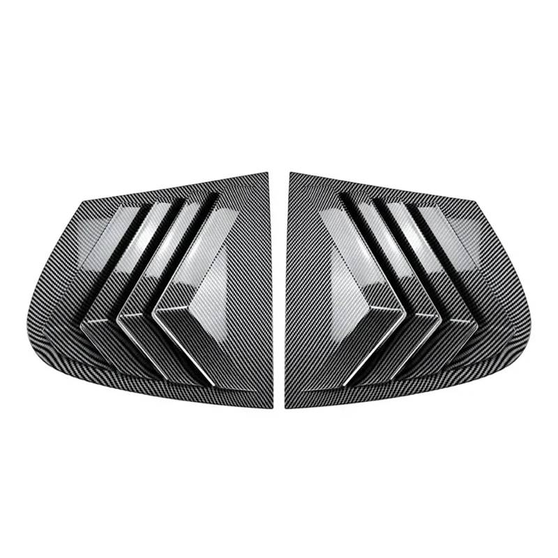 zyppk Heckklappenverkleidung for Autos, passend for 1er E87 2005–2011, seitliche Lüftungsschlitzverkleidung for Fensterjalousien Heckscheibenrollo-Zierleiste(Carbon Fiber) von zyppk