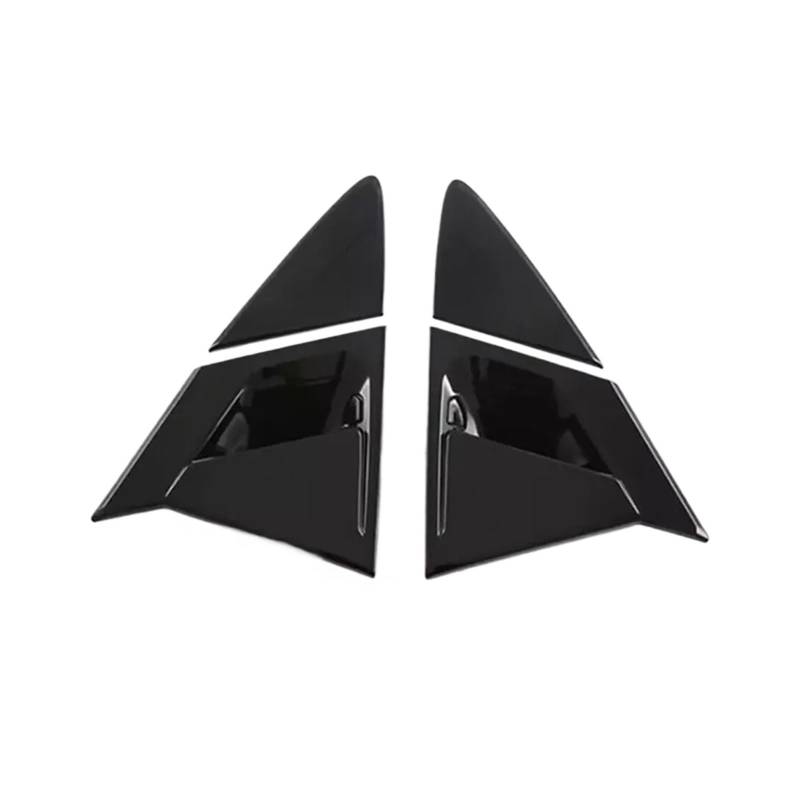 zyppk Heckklappenverkleidung for Autos, passend for Toyota, Prius 60 Serie 2023–2025, Aufkleber, Entlüftungsschaufel, Jalousie Heckscheibenrollo-Zierleiste(Gloss Black) von zyppk