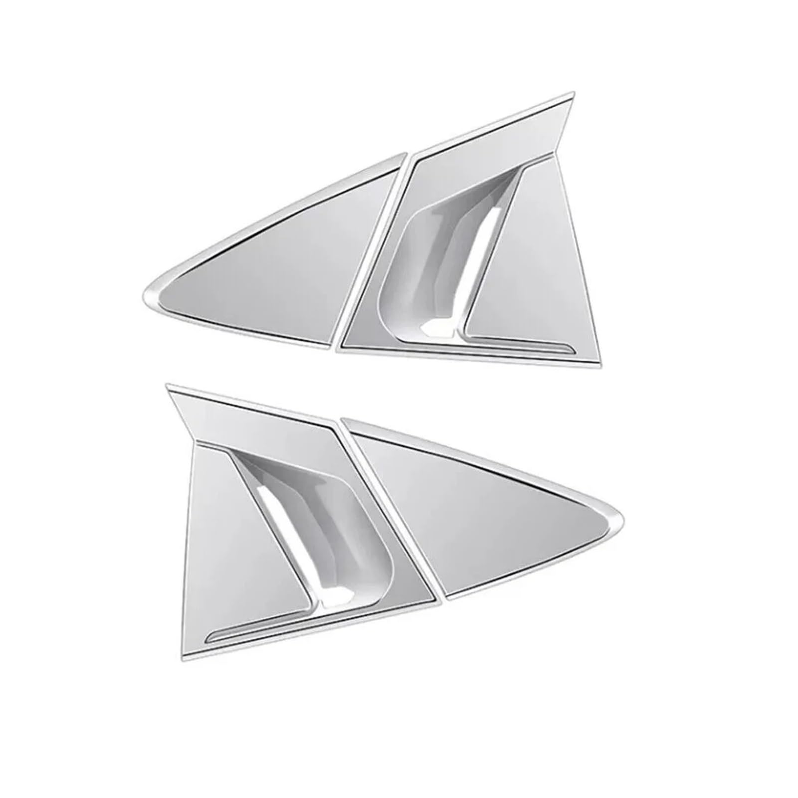 zyppk Heckklappenverkleidung for Autos, passend for Toyota, Prius 60 Serie 2023–2025, Aufkleber, Entlüftungsschaufel, Jalousie Heckscheibenrollo-Zierleiste(Silver) von zyppk