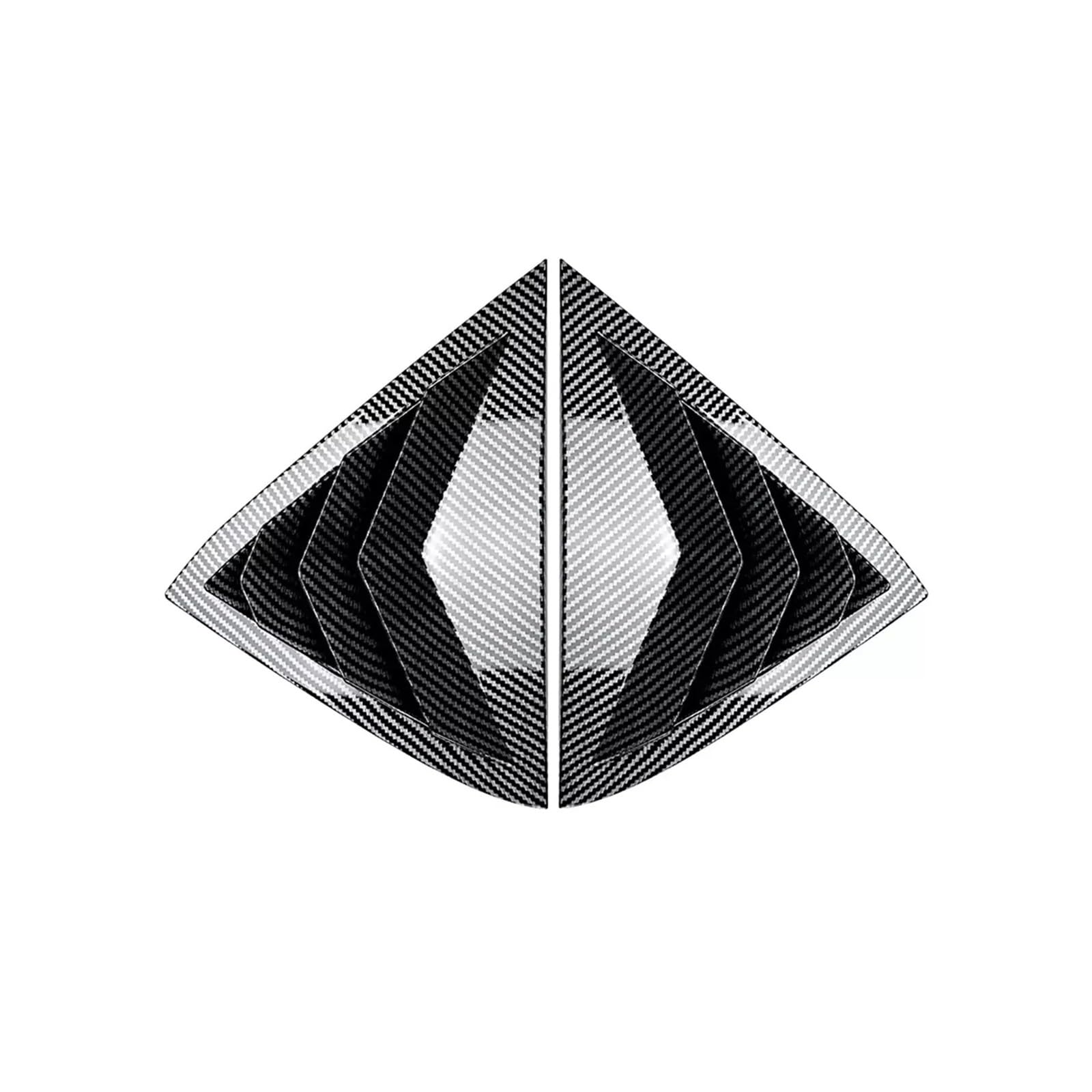 zyppk Heckklappenverkleidung for das Auto, passend for Ford, Fiesta MK7 7.5 2008–2017, Aufkleber, Entlüftungsschaufel Heckscheibenrollo-Zierleiste(Carbon) von zyppk