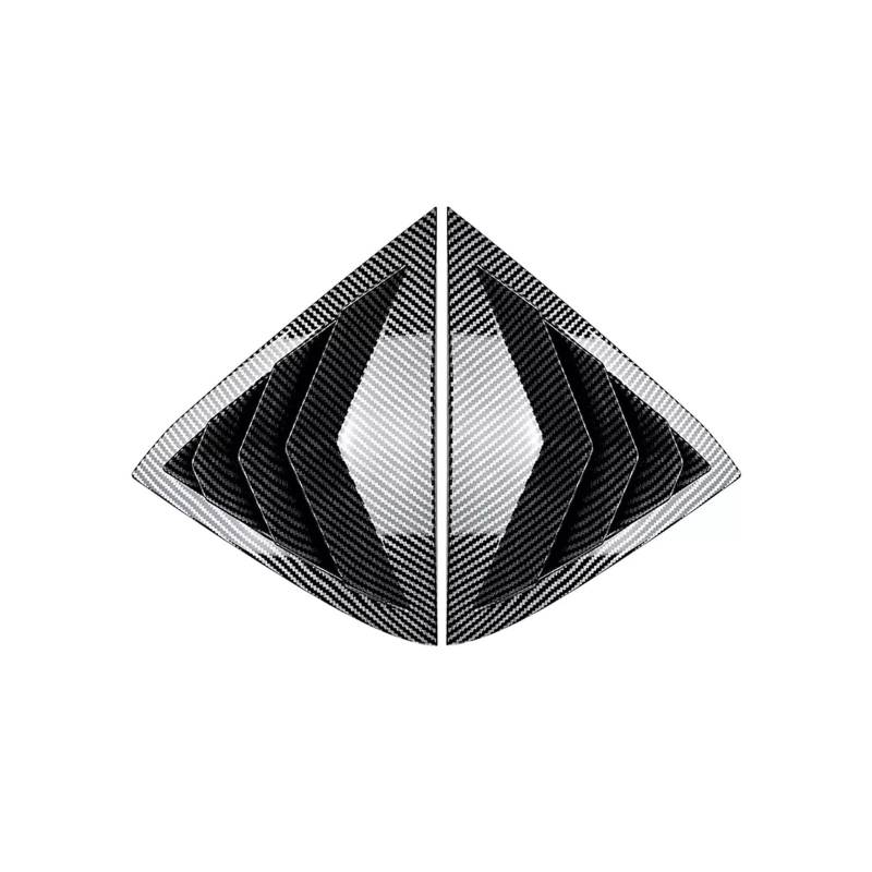 zyppk Heckklappenverkleidung for das Auto, passend for Ford, Fiesta MK7 7.5 2008–2017, Aufkleber, Entlüftungsschaufel Heckscheibenrollo-Zierleiste(Carbon) von zyppk