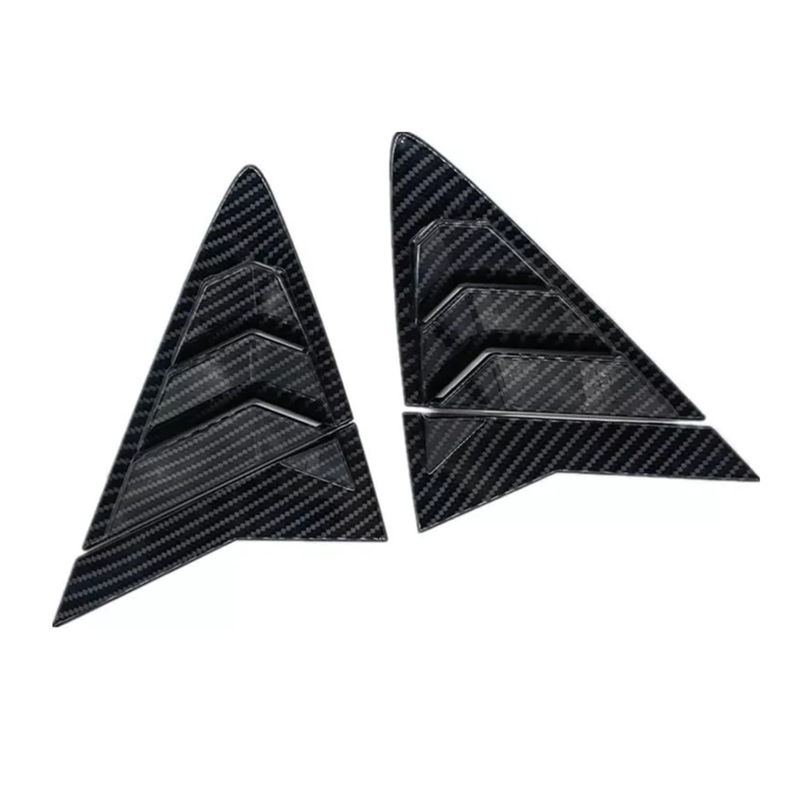 zyppk Heckklappenverkleidung for das Auto, passend for Hyundai, Verna Sedan 2010–2016, Aufkleber, Entlüftungsschaufel, Lamellenseite Heckscheibenrollo-Zierleiste(Carbon) von zyppk