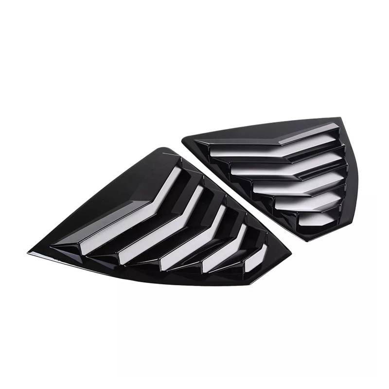 zyppk Heckklappenverkleidung for das Auto, passend for Subaru, WRX STI VB 2022–2025, Aufkleber, Entlüftungsschaufel, Jalousie, Fensterseite Heckscheibenrollo-Zierleiste(Gloss Black) von zyppk