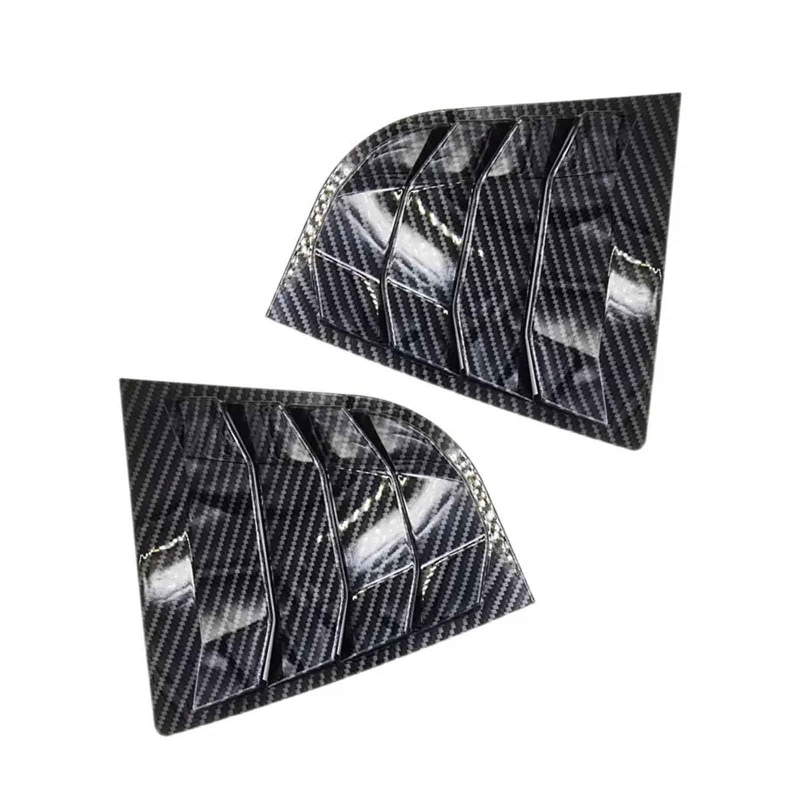 zyppk Heckklappenverkleidung fürs Auto, passend for KIA, Forte K3 2013–2018, Limousinenaufkleber, Entlüftungsschaufel-Lamellen Heckscheibenrollo-Zierleiste(Carbon) von zyppk