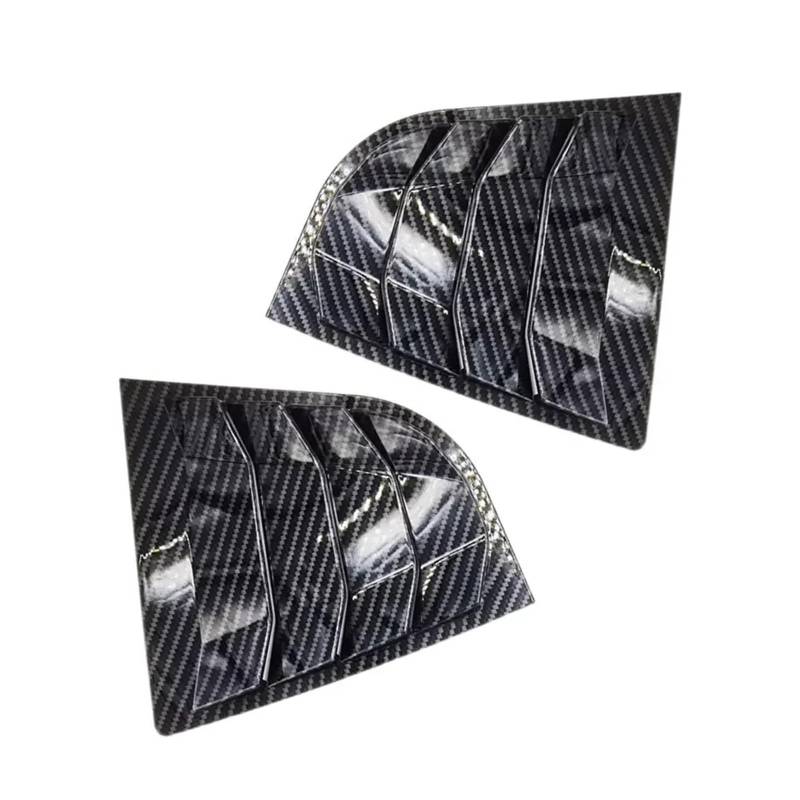 zyppk Heckklappenverkleidung fürs Auto, passend for KIA, Forte K3 2013–2018, Limousinenaufkleber, Entlüftungsschaufel-Lamellen Heckscheibenrollo-Zierleiste(Carbon) von zyppk