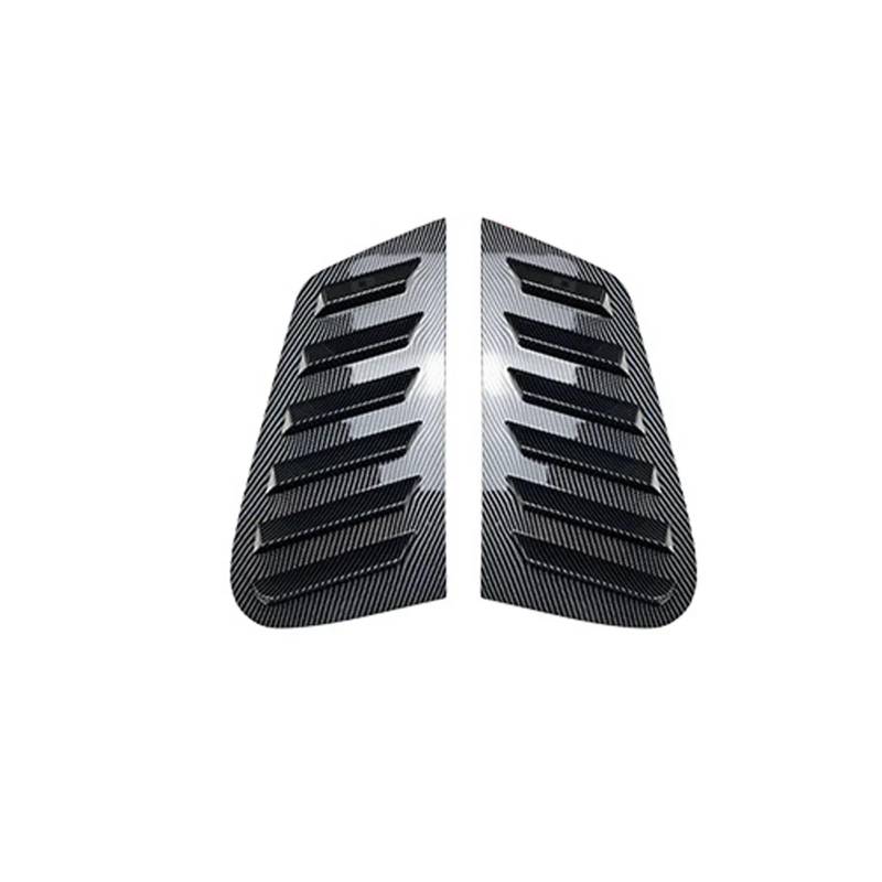 zyppk Hecklamellenverkleidung fürs Auto, passend for VW, passend for Polo 9N 2001–2009, Dreiecksfenster-Sonnenschutz, Seitenspoiler Heckscheibenrollo-Zierleiste(Carbon Look) von zyppk