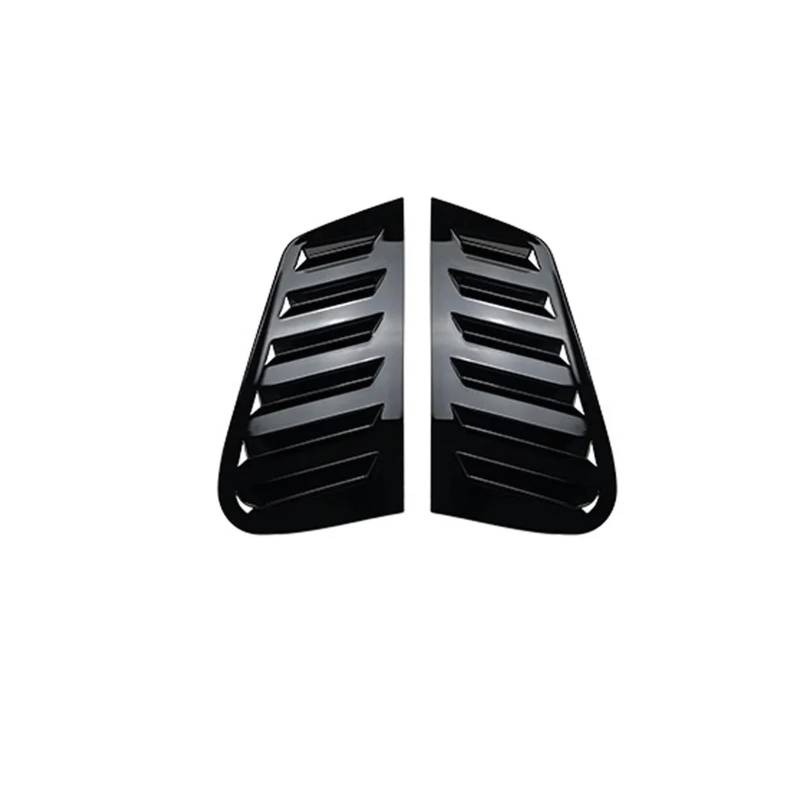 zyppk Hecklamellenverkleidung fürs Auto, passend for VW, passend for Polo 9N 2001–2009, Dreiecksfenster-Sonnenschutz, Seitenspoiler Heckscheibenrollo-Zierleiste(Gloss Black) von zyppk