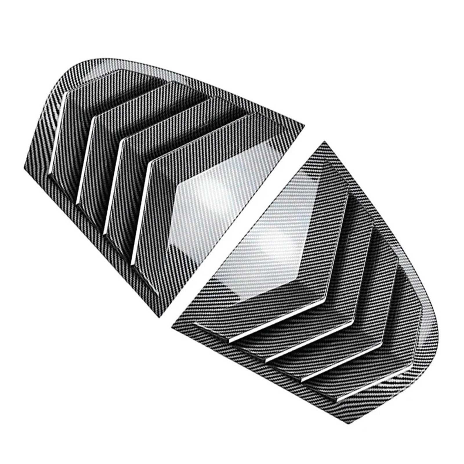 zyppk Heckscheibenabdeckung for Autos, passend for 5er E60 2004–2010, seitliche Lüftungsschlitzverkleidung for Fensterjalousien Heckscheibenrollo-Zierleiste(Carbon Fiber) von zyppk