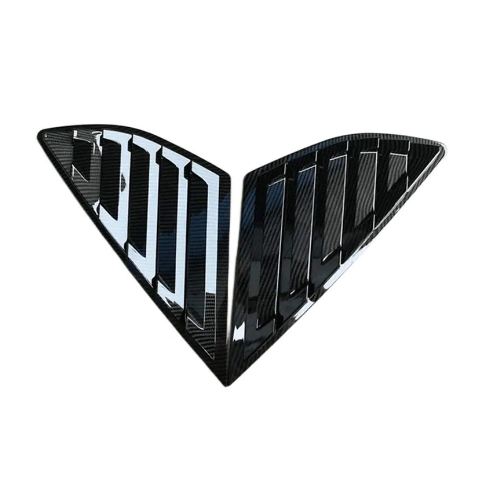 zyppk Seitenabdeckungsverkleidung for Hecklamellenfenster, passend for Ford, Mondeo Fusion 2013–2018, Aufkleber, Entlüftungsschaufel Heckscheibenrollo-Zierleiste(Carbon) von zyppk