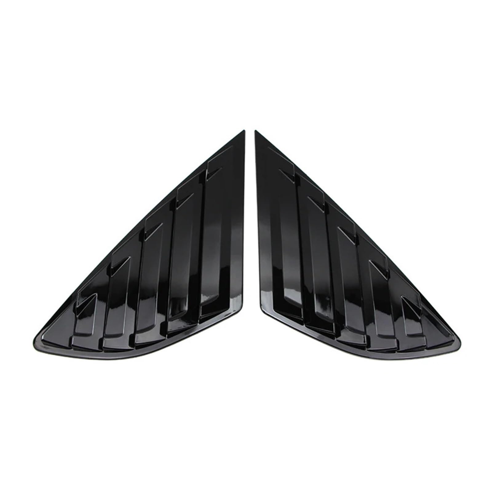 zyppk Seitenabdeckungsverkleidung for Hecklamellenfenster, passend for Ford, Mondeo Fusion 2013–2018, Aufkleber, Entlüftungsschaufel Heckscheibenrollo-Zierleiste(Gloss black) von zyppk