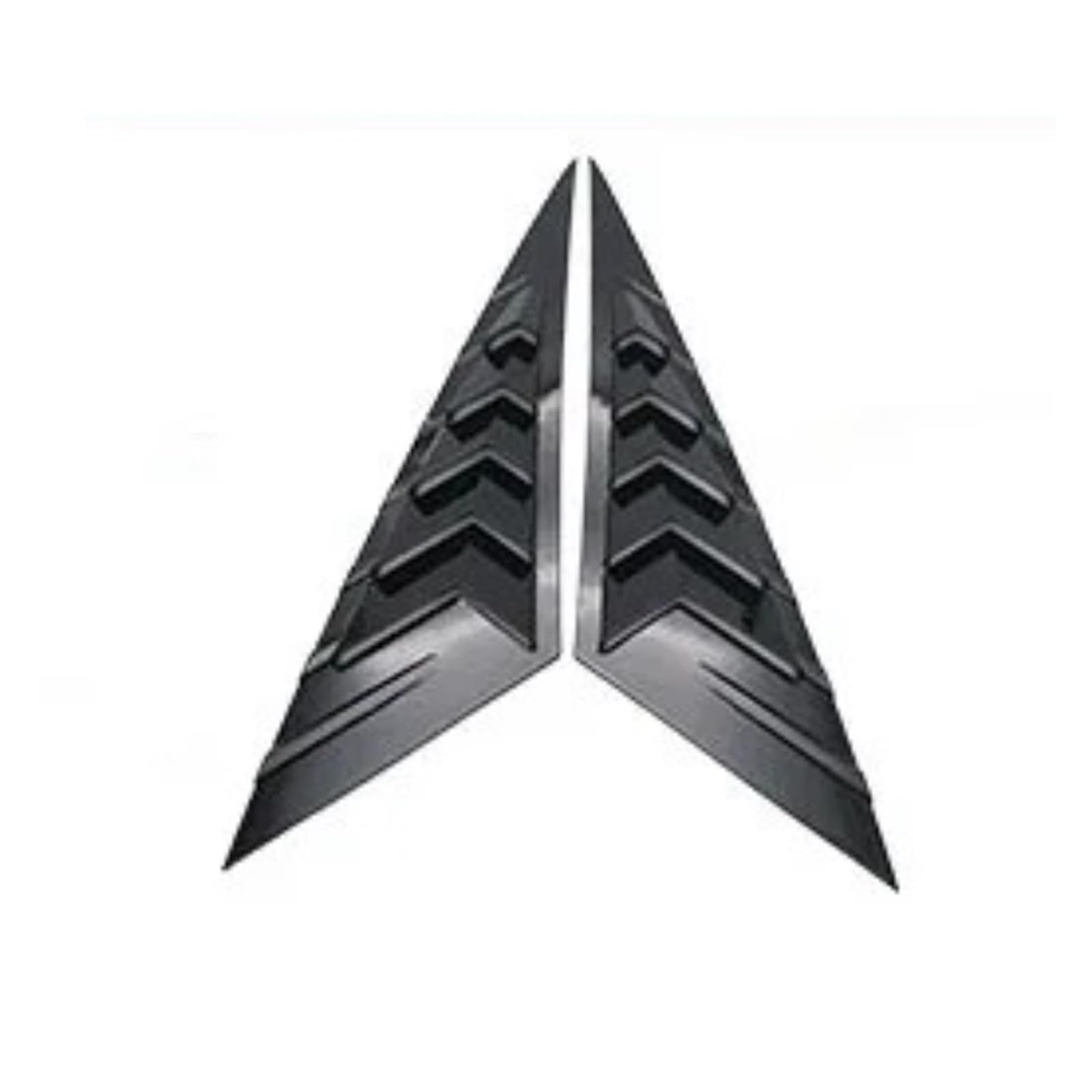 zyppk Seitenabdeckungsverkleidung for Hecklamellenfenster, passend for Hyundai, Elantra 2021 2022, Aufkleber, Lüftungsschaufel, Zubehör, Verschluss Heckscheibenrollo-Zierleiste(Gloss Black) von zyppk