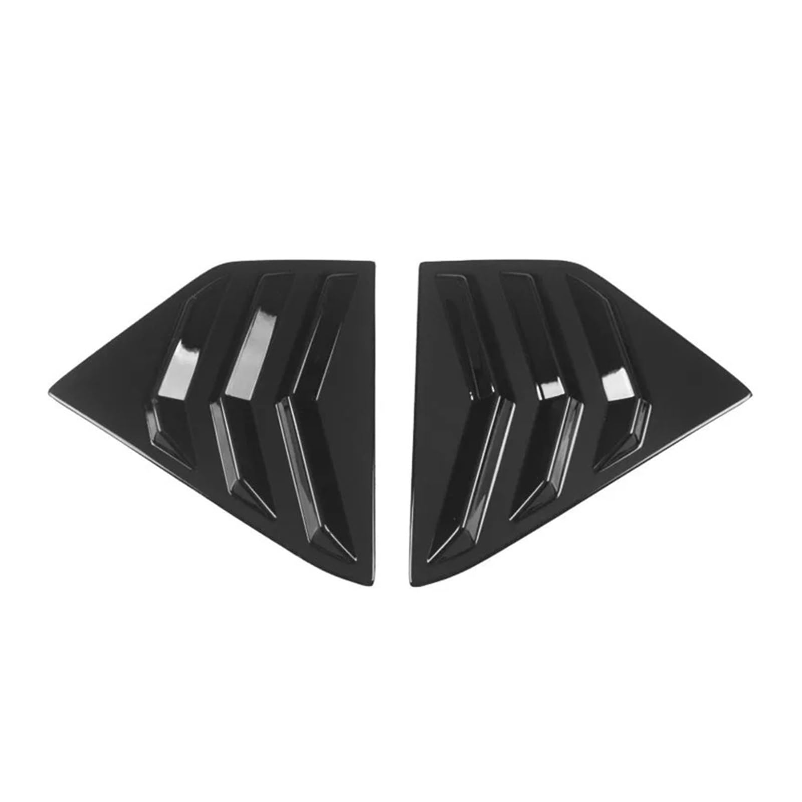 zyppk Seitenabdeckungsverkleidung for Hecklamellenfenster, passend for Nissan, Kicks 2017–2023, Aufkleber, Lüftungsschaufel, Zubehör, Auto-Shutter Heckscheibenrollo-Zierleiste(Gloss Black) von zyppk