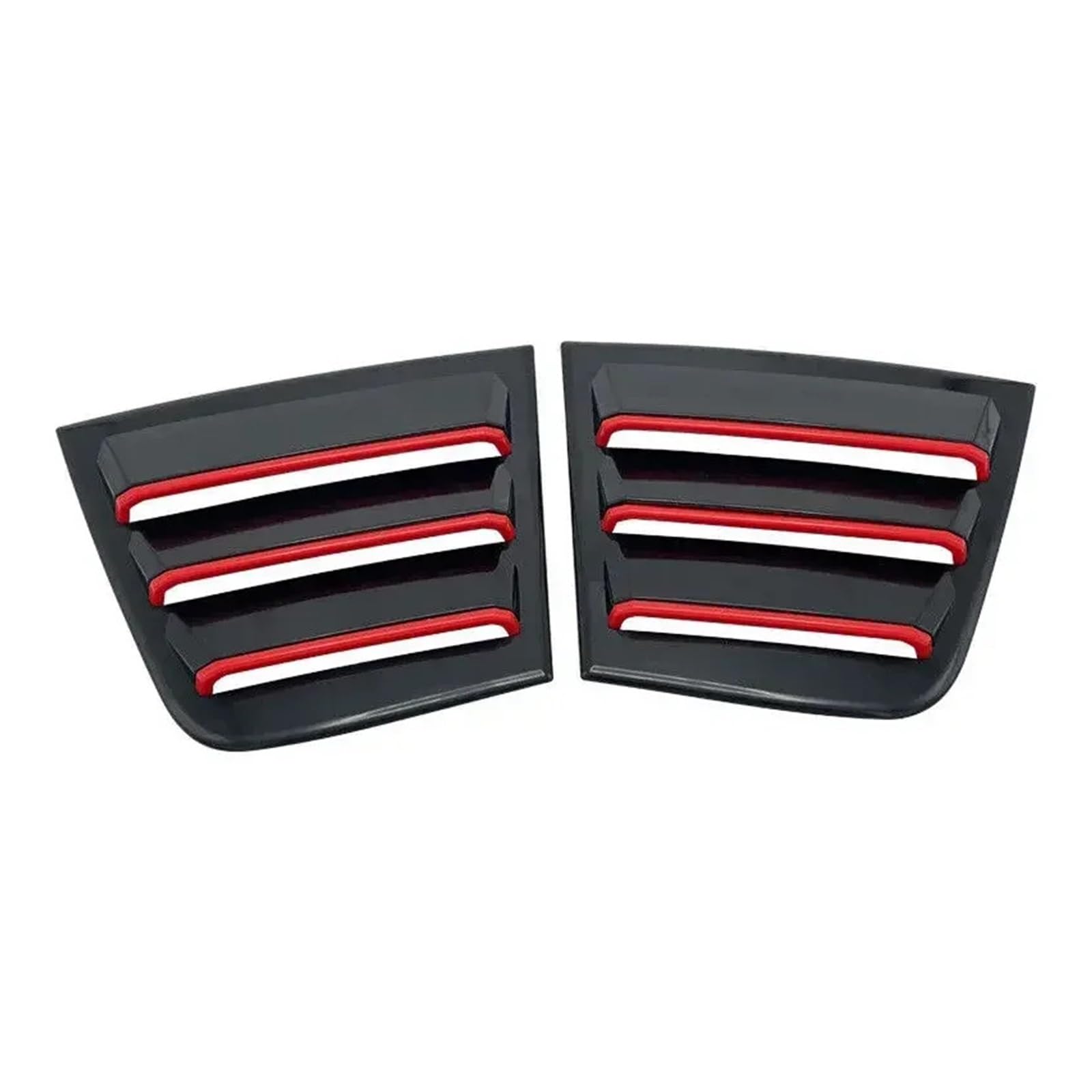 zyppk Seitenfensterabdeckung for das Auto, passend for Dodge, Charger 2011–2021, Blindverkleidung, Aufkleber, Entlüftungsschaufel Heckscheibenrollo-Zierleiste(Black Red Line) von zyppk