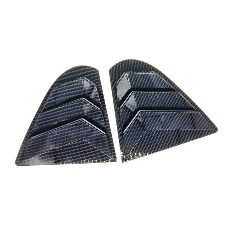 zyppk Seitenschlitz-Fensterladen-Abdeckungsverkleidung, passend for Mitsubishi, Lancer EX X EVO 2008–2018, Autozubehör, Autoteile, Kohlefaser-Heckscheibe Heckscheibenrollo-Zierleiste(Carbon) von zyppk