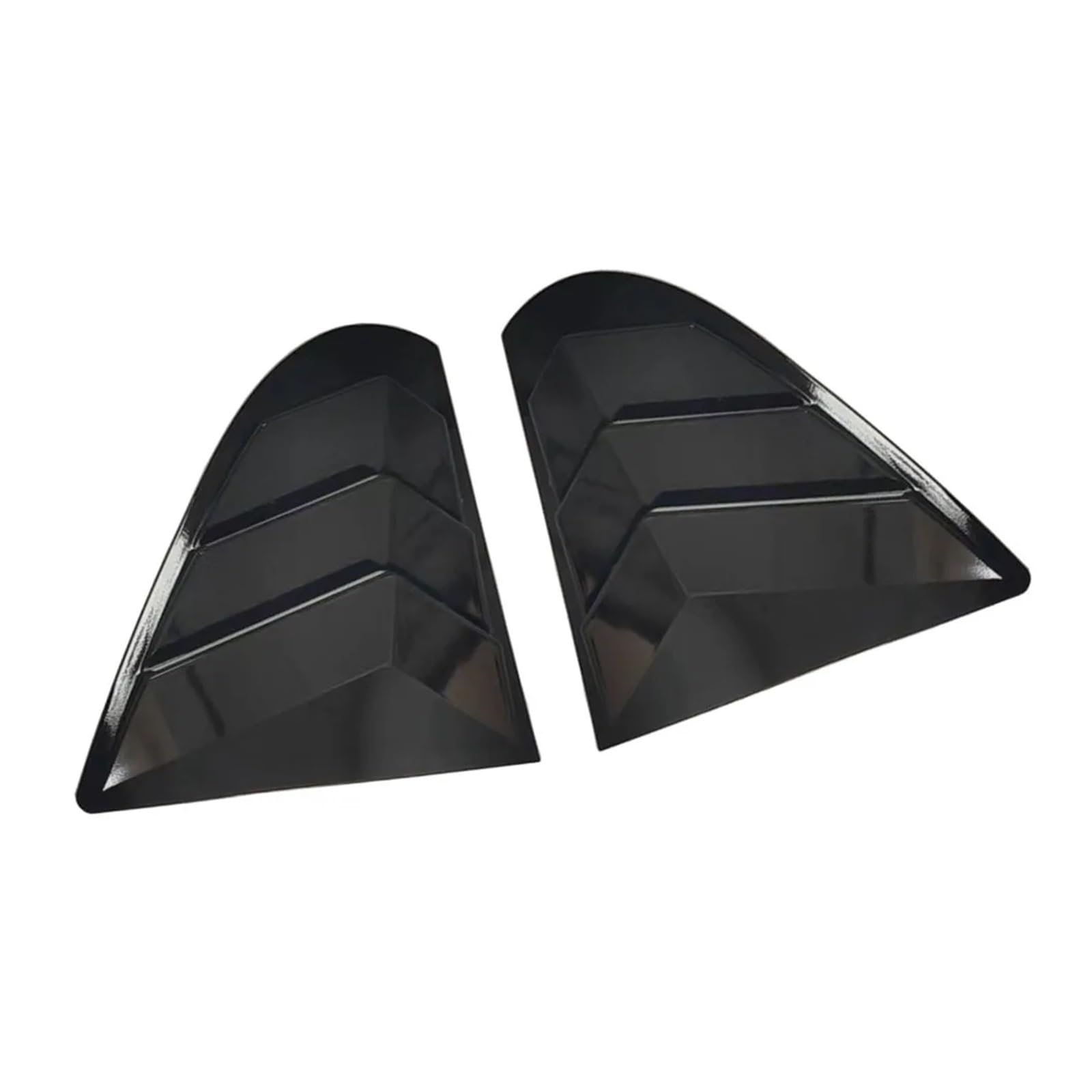 zyppk Seitenschlitz-Fensterladen-Abdeckungsverkleidung, passend for Mitsubishi, Lancer EX X EVO 2008–2018, Autozubehör, Autoteile, Kohlefaser-Heckscheibe Heckscheibenrollo-Zierleiste(Gloss Black) von zyppk