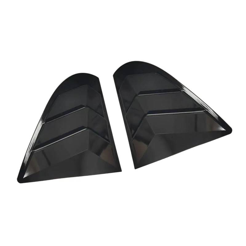 zyppk Seitenschlitz-Fensterladen-Abdeckungsverkleidung, passend for Mitsubishi, Lancer EX X EVO 2008–2018, Autozubehör, Autoteile, Kohlefaser-Heckscheibe Heckscheibenrollo-Zierleiste(Gloss Black) von zyppk