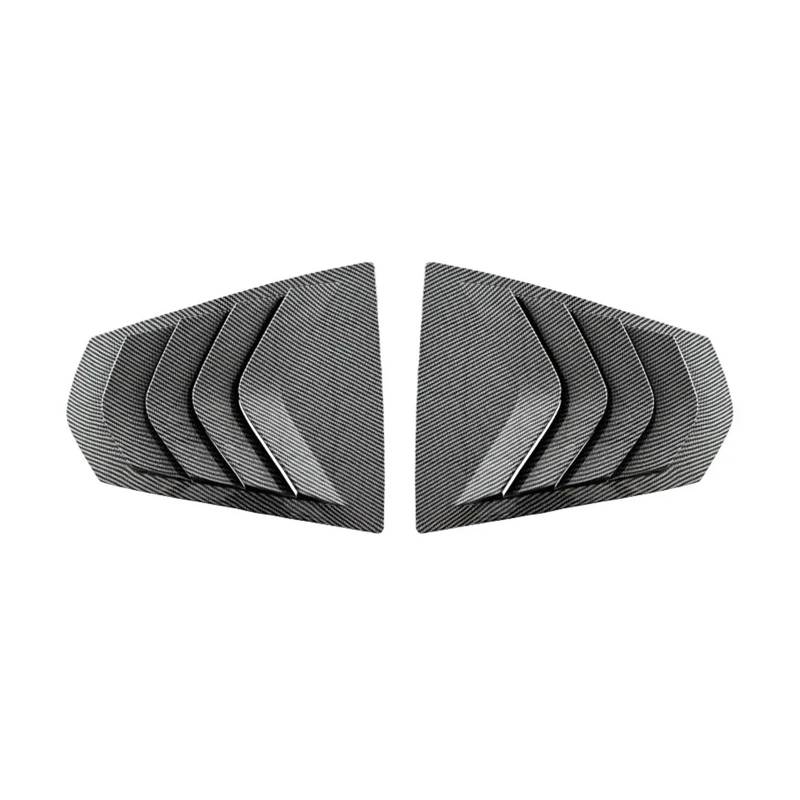 zyppk Seitliche Lamellenabdeckung, passend for 3er G20 320i 325i 330i 2019+, hinterer Dreieck-Auto-Sonnenschutz Heckscheibenrollo-Zierleiste(Carbon Look) von zyppk