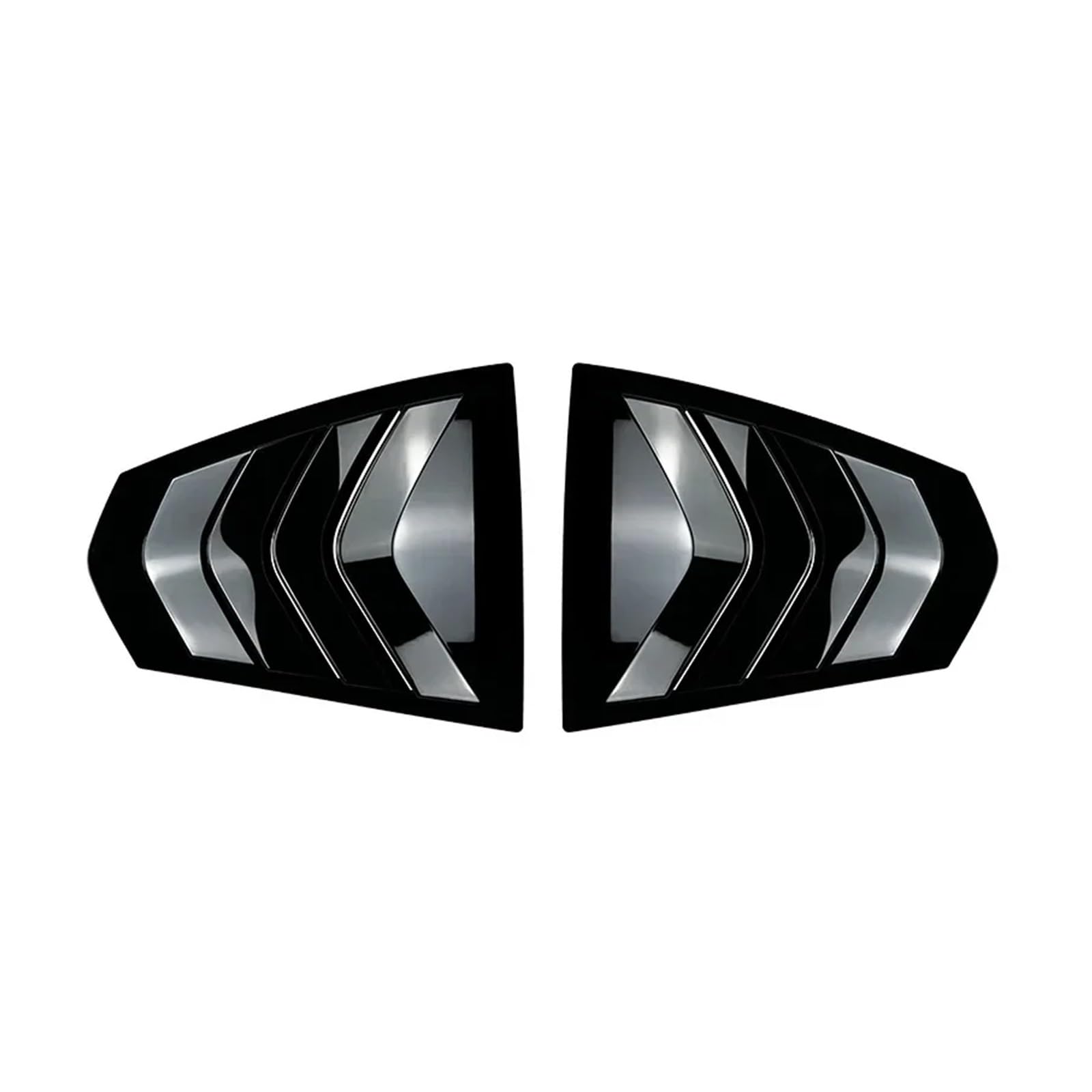 zyppk Seitliche Lamellenabdeckung, passend for 3er G20 320i 325i 330i 2019+, hinterer Dreieck-Auto-Sonnenschutz Heckscheibenrollo-Zierleiste(Gloss Black) von zyppk