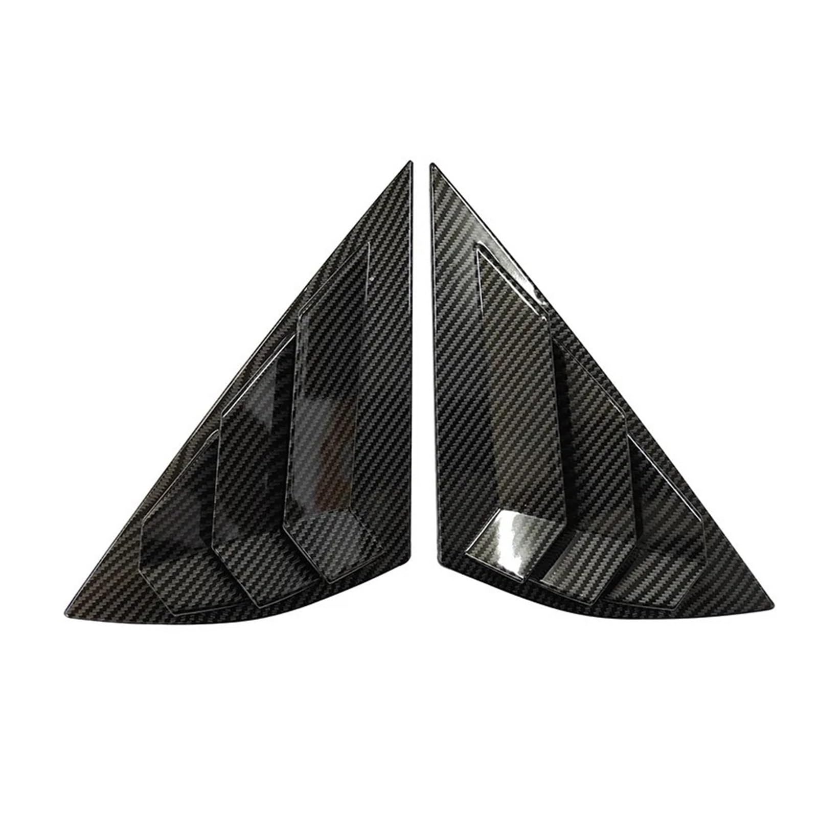 zyppk Verkleidung der hinteren Seitenjalousieabdeckung des Autos, passend for Mustang Mach-E Mach E 2021 2022, Aufkleber-Lamellenfenster Heckscheibenrollo-Zierleiste(Carbon Fiber) von zyppk