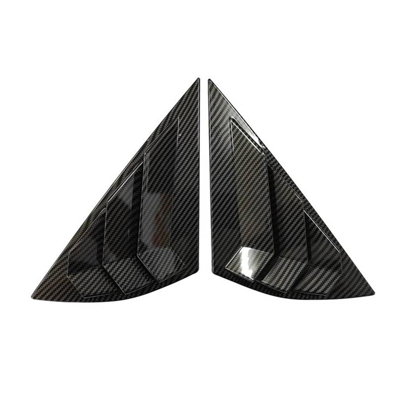 zyppk Verkleidung der hinteren Seitenjalousieabdeckung des Autos, passend for Mustang Mach-E Mach E 2021 2022, Aufkleber-Lamellenfenster Heckscheibenrollo-Zierleiste(Carbon Fiber) von zyppk