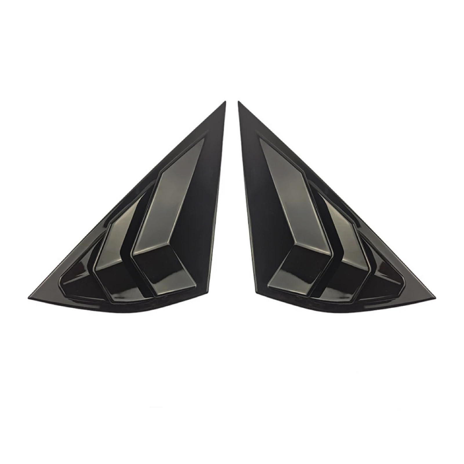 zyppk Verkleidung der hinteren Seitenjalousieabdeckung des Autos, passend for Mustang Mach-E Mach E 2021 2022, Aufkleber-Lamellenfenster Heckscheibenrollo-Zierleiste(Glossy Black) von zyppk