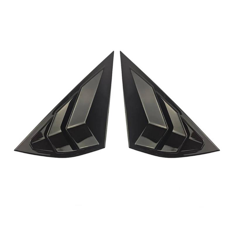 zyppk Verkleidung der hinteren Seitenjalousieabdeckung des Autos, passend for Mustang Mach-E Mach E 2021 2022, Aufkleber-Lamellenfenster Heckscheibenrollo-Zierleiste(Glossy Black) von zyppk