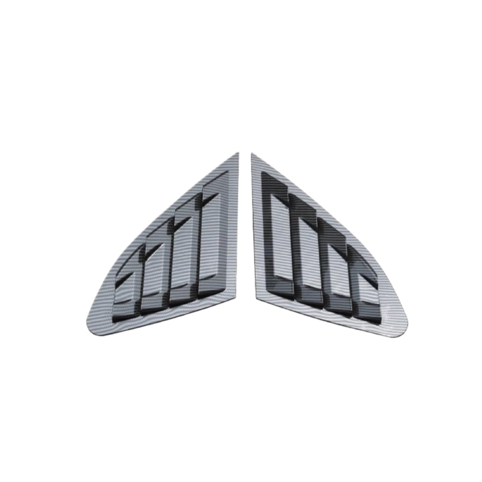zyppk Verkleidung for die hintere Seitenjalousieabdeckung des Autos, passend for Chevrolet, Malibu 2016–2021, Lamellenfensteraufkleber Heckscheibenrollo-Zierleiste(Carbon) von zyppk