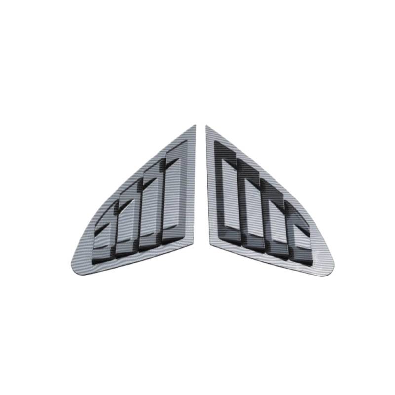 zyppk Verkleidung for die hintere Seitenjalousieabdeckung des Autos, passend for Chevrolet, Malibu 2016–2021, Lamellenfensteraufkleber Heckscheibenrollo-Zierleiste(Carbon) von zyppk
