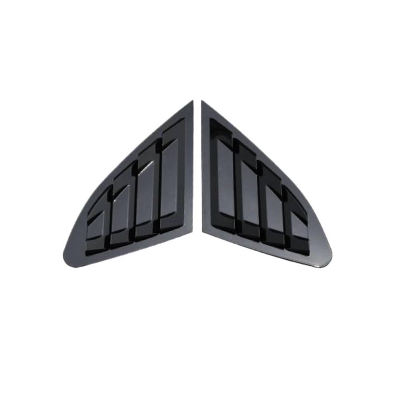 zyppk Verkleidung for die hintere Seitenjalousieabdeckung des Autos, passend for Chevrolet, Malibu 2016–2021, Lamellenfensteraufkleber Heckscheibenrollo-Zierleiste(Gloss Black) von zyppk