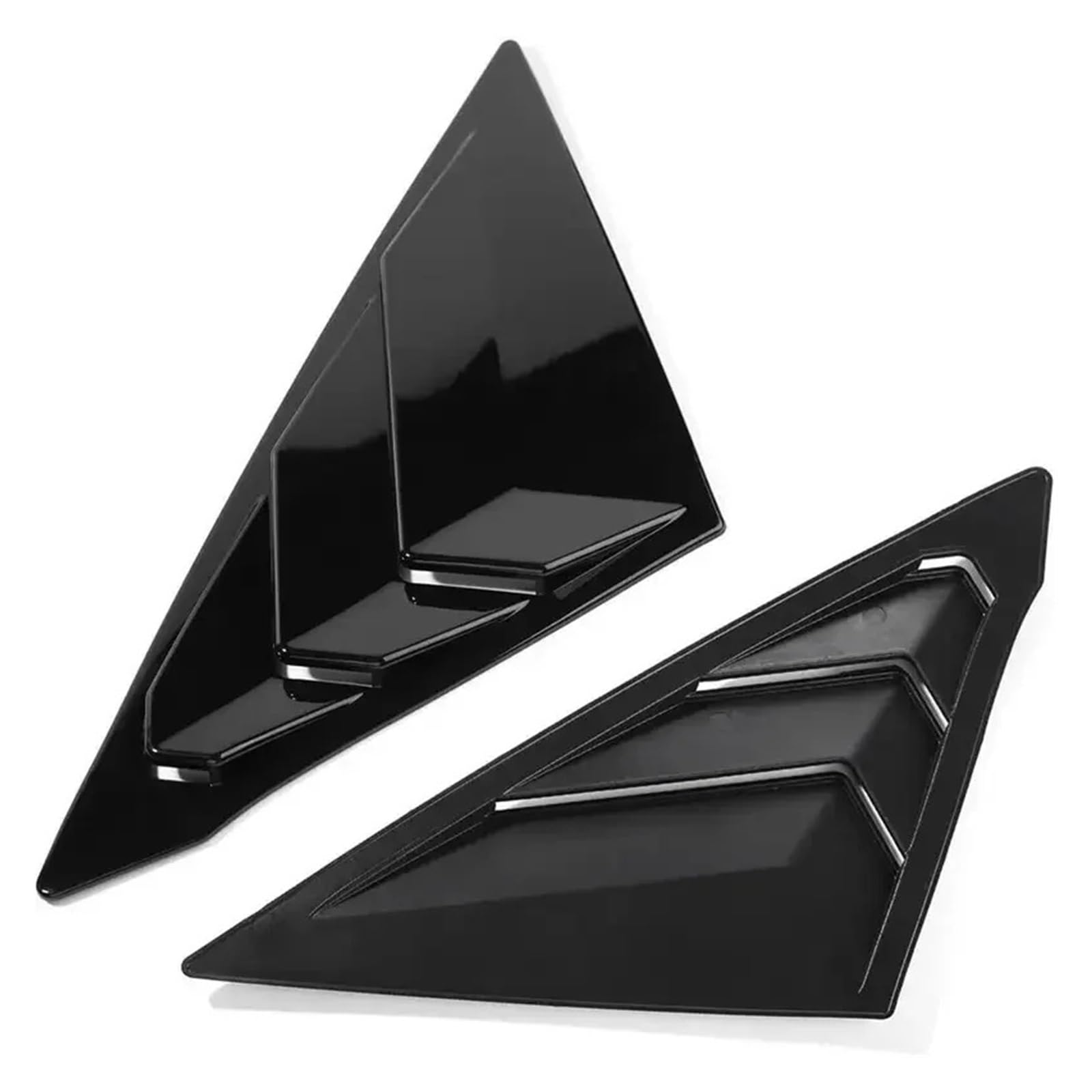 zyppk Zierleiste for die hintere Seitenklappe des Autos, passend for Civic 11. Generation Sedan 2022, Lüftungsschlitzfenster Heckscheibenrollo-Zierleiste(Gloss Black) von zyppk