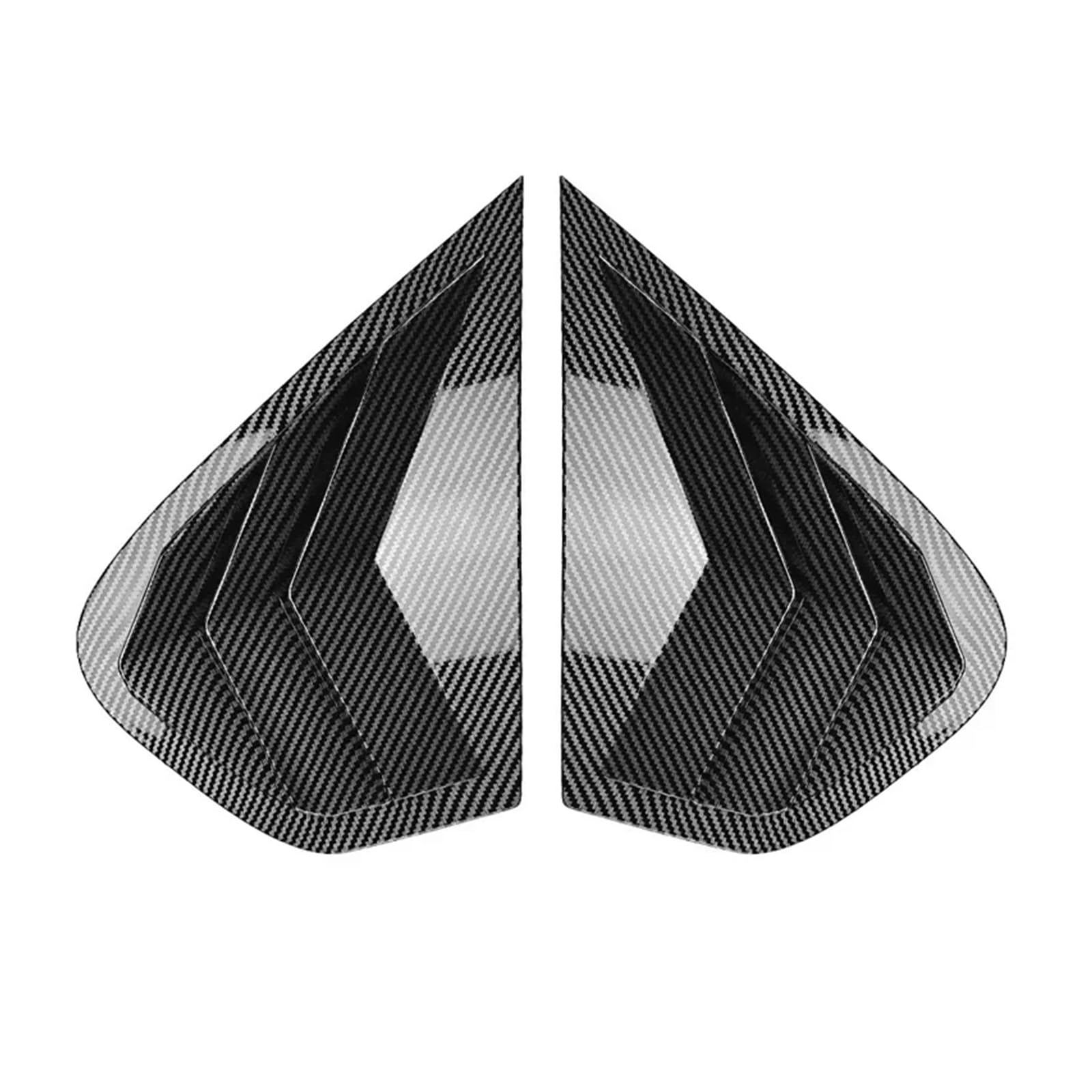 zyppk Zierleiste for die hintere Seitenlüftungsklappe des Autos, passend for X6 E71 E72 2008–2014, Fensterjalousie Heckscheibenrollo-Zierleiste(Carbon Fiber Style) von zyppk