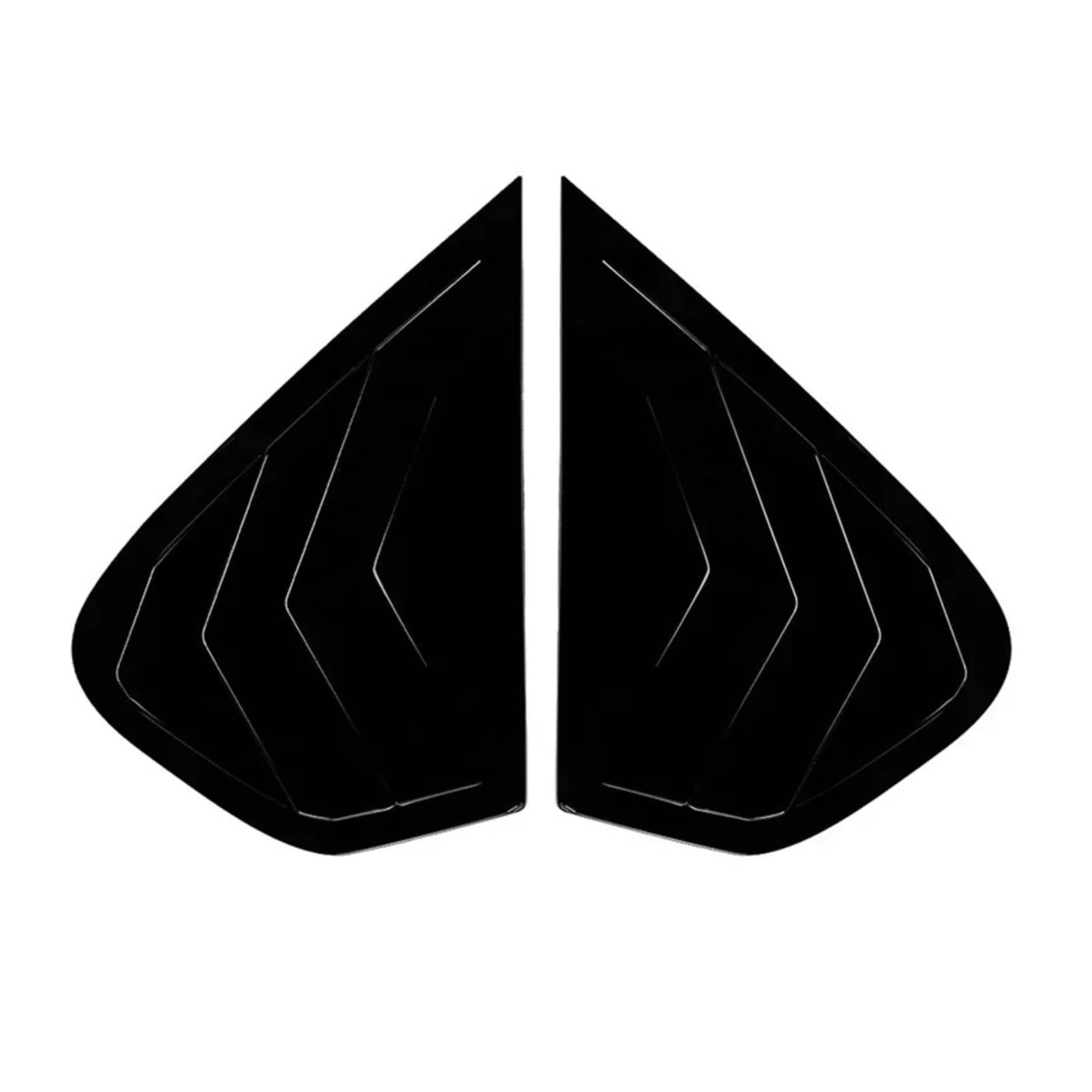 zyppk Zierleiste for die hintere Seitenlüftungsklappe des Autos, passend for X6 E71 E72 2008–2014, Fensterjalousie Heckscheibenrollo-Zierleiste(Glossy Black) von zyppk