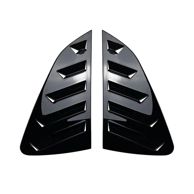 zyppk Zierleiste for die seitliche Lüftungsabdeckung der Heckklappe, passend for Volkswagen, passend for Polo MK6 2018–2023, Fensterjalousie Heckscheibenrollo-Zierleiste(Glossy black) von zyppk